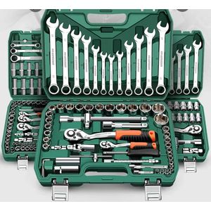 Betaalbare Goederen® Doppenset - 62-delig - Auto Reparatie Gereedschap - Ratel - doppenset met ratel - doppen set - toolbox