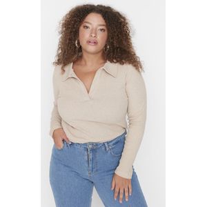 Trendyol Zwarte Getailleerde Gebreide Overhemdkraag Met Drukknopen Body Tbbaw23Cs00007