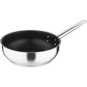 Vogue Platinum Plus RVS Anti-Aanbak Inductie Sauteuse 24cm - Vogue FC099 - Horeca & Professioneel