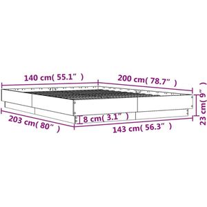 vidaXL-Bedframe-bewerkt-hout-betongrijs-140x200-cm