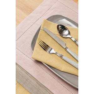 Linen&More Placemats 35x50 cm 4 Stuks Indi Light Pink