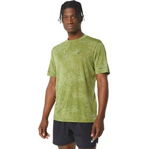 Asics Metarun Pattern T-shirt Met Korte Mouwen Groen L Man