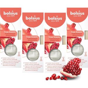 Bolsius True Scents Aromatherapie Geurstokjes - Verspreider - Huisparfum - Granaatappel - Voordeelbundel - 4 Stuks