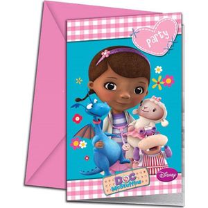 Doc McStuffins Uitnodigingen 6 stuks