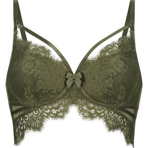 Hunkemöller Dames Lingerie Voorgevormde longline beugel bh Marilee - Groen - maat E70