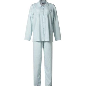 Lunatex tricot dames pyjama lange mouw - 4215 - S - Blauw