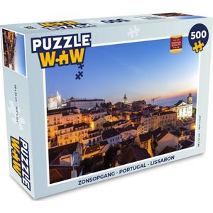 Puzzel Zonsopgang - Portugal - Lissabon - Legpuzzel - Puzzel 500 stukjes