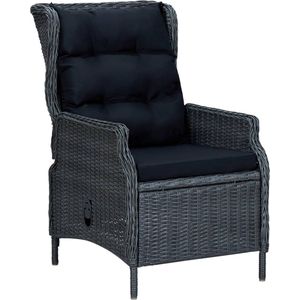 vidaXL 7-delige Tuinset donkergrijs - Stijlvol & Comfortabel Tuinmeubels - Eetkamerset - Acacia Hout - Pe Rattan - Loungestoel