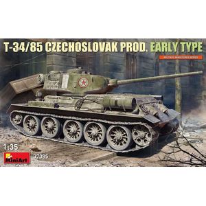 1:35 MiniArt 37085 T-34/85 Czechoslovak Prod. Early Type Tank Plastic Modelbouwpakket