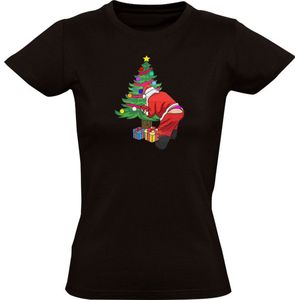 Kerstman in string Dames T-shirt - kerst - feest - sexy - christmas - kerstboom - kerstmis - fout kerstshirt - xmas - cadeau - grappig