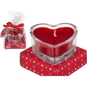 Kaars In Hartvorm - cadeau verpakking - with love