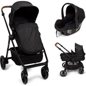 Baninni 3-in-1 Multi Standen Kinderwagen met Autostoel Adria Zwart