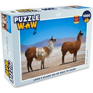 Puzzel Lama - Woestijn - Bergen - Legpuzzel - Puzzel 1000 stukjes volwassenen
