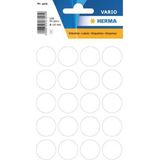 2x velletjes ronde sticker etiketten wit 19 mm