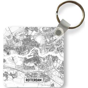 Sleutelhanger - Uitdeelcadeautjes - Stadskaart Rotterdam - Plastic