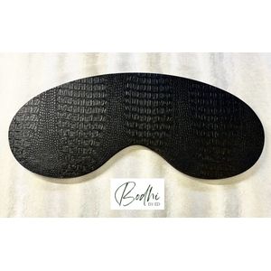 Bodhi by Ed - Dienblad - Decoratief - Organisch - Kidney - 60x26 cm - Croco - Leer - Zwart