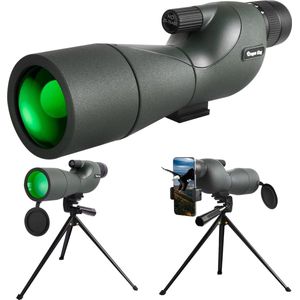 TX Store - 25-75X60 Zoom Spotting Scope Ed Lens Krachtige Monoculaire Bak4 Prisma Telescoop Voor Outdoor Camping Bird Watching Shooting - Telescoop - Met statief - Met telefoonclip - Met draagtas - Met schoonmaakdoek