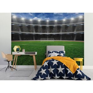 Walltastic – Voetbal Stadion Voetbalbehang - Posterbehang – Kinderbehang - XXL (305 x 244 cm) – 6 Panelen
