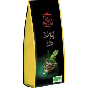 Thés de la Pagode – Groene thee Earl Grey - Losse Thee - Biologische thee  (100 gram)