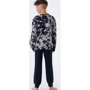 Schiesser Pyjama lange broek - 204 Blue - maat 158/164 (158-164) - Jongens Kinderen - 100% katoen- 179998-204-158-164