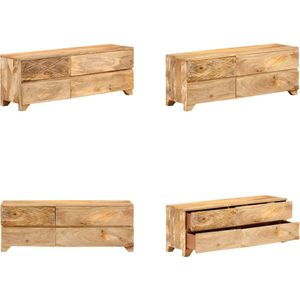 vidaXL Tv-meubel 110x30x40 cm massief mangohout - Tv-kast - Tv-kasten - Tv-meubel - Tv-meubels