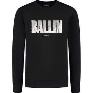 Ballin Amsterdam - Jongens Regular fit Sweaters Crewneck LS - Black - Maat 6