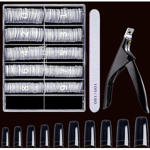 Valse nageltips - Kunstnagels en acryl nepnagels - 500 stuks - Transparant