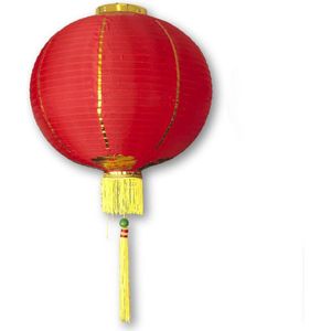 Rode nylon Chinese lampion 35cm Traditioneel | Chinees Nieuwjaar