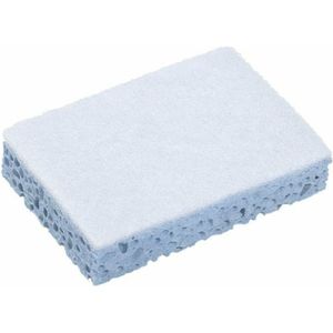 Sponrex viscose schuurspons pak a 10 stuks 130x84x28 mm blauw / wit