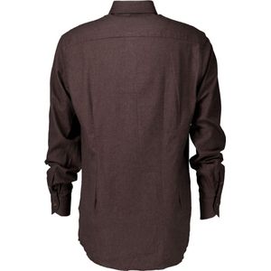 John Miller - Overhemd Donkerbruin John Miller Lange Mouw Overhemd Donkerbruin 5141848-680