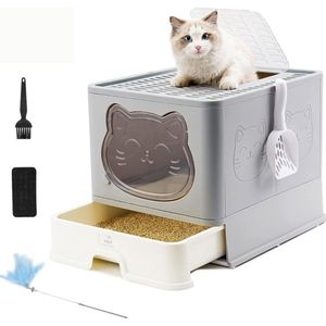 Kattenbak met Lade - Kattenbak - Ontgeuringsdesign - Makkelijk Onderhoud - Automatische Kattenbak