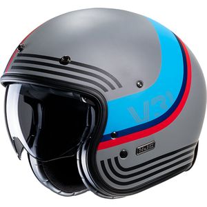 Hjc V31 Byron Grey Blue Mc21Sf Open Face Helmets XL - Maat XL - Helm