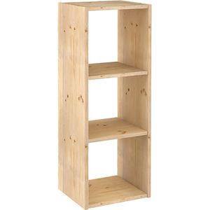 Planken Astigarraga Dinamic 3 Kubussen Modulair Natuurlijk Hout (107 x 36,2 x 34 cm)