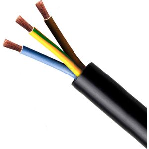 Soepele (klasse 5) installatiekabel 0,6 / 1 kV 3 x 2.5 mm² rol 10 m voor airco of warmtepomp