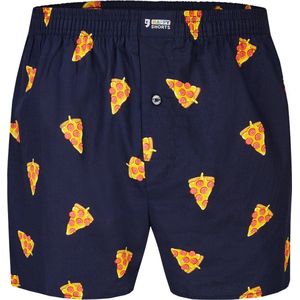 Happy Shorts Wijde Boxershort Pizza Print - Losse boxershort - Maat M