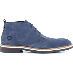 Travelin' Newburgh - Nette Suede Leren Heren Veterschoenen - Lichtblauw Leer - Maat 42