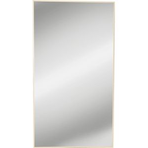 Grote Passpiegel Rechthoek Beige - Metaal - Spiegel - Hangspiegel - Wandspiegel - 180x100 cm