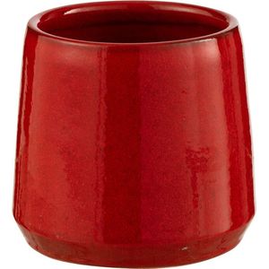 J-Line bloempot Rond - keramiek - rood - extra small