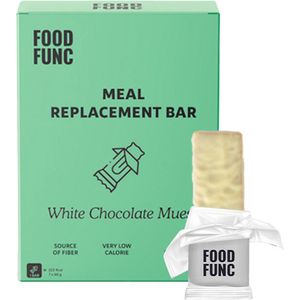 Foodfunc | Meal Replacement Bar | White Chocolate Muesli | 7 x 60 gram | No Junk Just Func