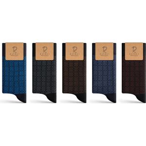 RAFRAY Bamboe Sokken - Moire - Bamboo Socks - Premium Dunne Bamboe Sokken in Cadeaubox - 5 paar - Maat 40-44