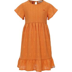 LOOXS Little 2411-7809-533 Meisjes Jurk - Maat 134 - Oranje van 98% poly 2% elastan