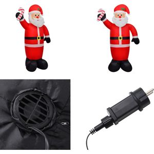 vidaXL-Kerstman-opblaasbaar-met-LED's-120-cm - Opblaasbare Kerstman - Opblaasbare Kerstmannen - Kerstman - Opblaasfiguur