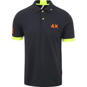 Sun68 - Poloshirt Logo Antraciet - Modern-fit - Heren Poloshirt Maat M