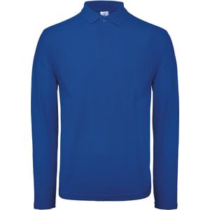 B&C ID.001 Men's long-sleeve polo shirt CGPUI12 - Royal Blue - 3XL