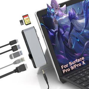 Surface Pro 9 Dockingstation - HDMI USB Ethernet - 7 Poorten