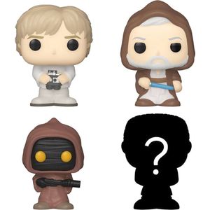 Funko Bitty Pop! - Star Wars 4-Pack Serie 1 – Luke Skywalker 511 – Obi-Wan Kenobi 10 – Jawa 371 + Mystery