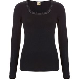 thermo shirt long sleeve met kant zwart voor Dames | Maat M