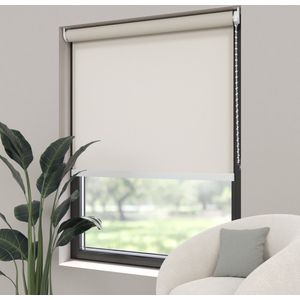 Dutchblinds Rolgordijn - lichtdoorlatend - Beige - 95x190cm - Raamdecoratie op maat