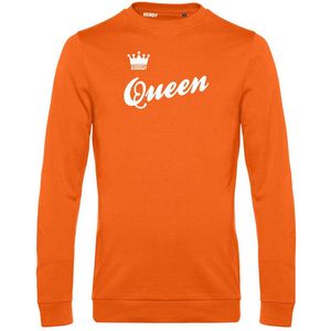 Sweater Queen unisex | oranje shirt sweater | Koningsdag kleding | Oranje | maat 4XL