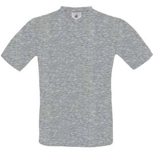 T-shirt Unisex M B&C V-hals Korte mouw Sport Grey 85% Katoen, 15% Viscose